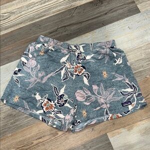 Patagonia Blue Floral Women's Athletic Shorts